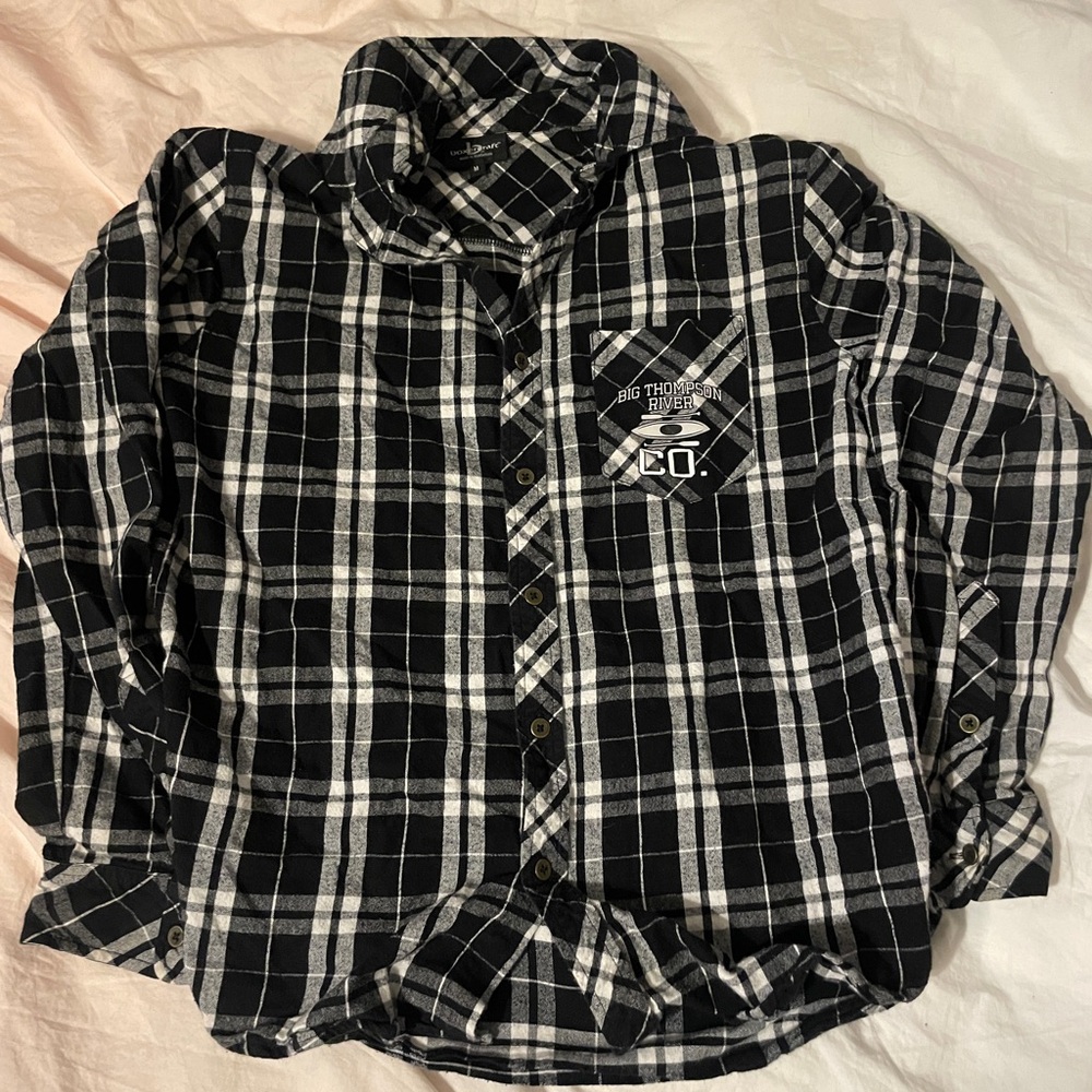 Boxercraft Black and White Button Down Shirt